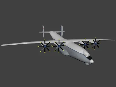 Antonov An-22 Free low-poly 3D model