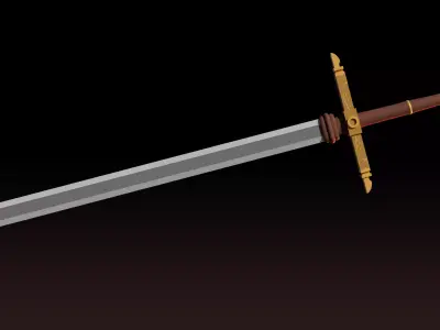 Frieren Demon Sword Low-poly 3D model