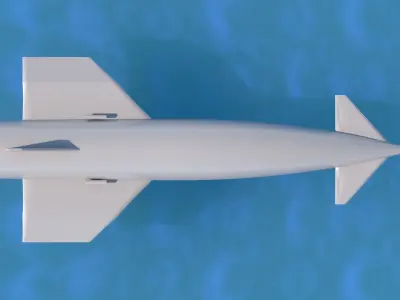 Avro Blue Steel Missile Low-poly 3D model
