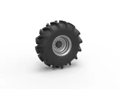 Wheel of Redneck Rave Mud truck Scale 1 to 25 3D print model
