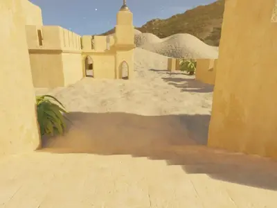 Desert Fortress Layout 3D model