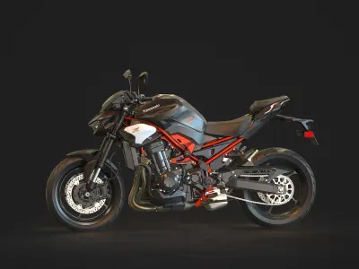Base model  Kawasaki Z900 2025 3D model