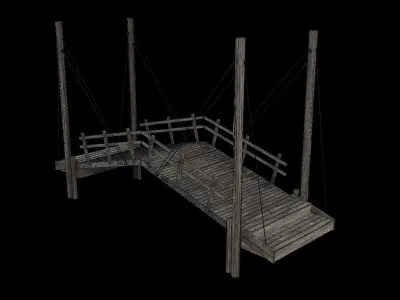 BASCULE BRIDGE PLATFORM AAA NEXT GEN PIER COLLECTION Low-poly 3D model