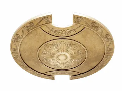 Bronze shield Free 3D model
