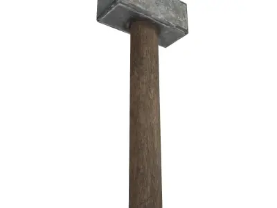 Hammer metal Low-poly 3D model purchase