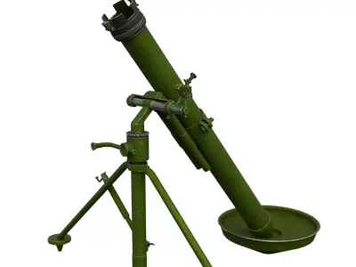 Modern mortar Low-poly 3D model