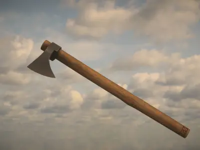 Western Axe Low-poly 3D model