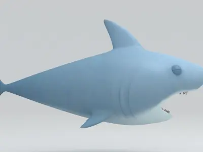 Shark cartoon 3D model purchase
