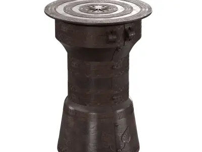PALECEK RAIN DRUM TABLE 3D model