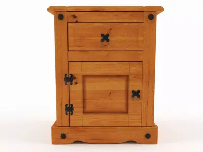 rustic nightstand 3D model