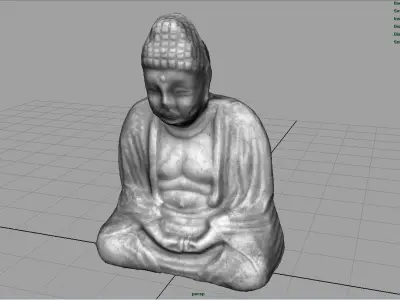 Buddah 1 buddha statue Low-poly 3D model