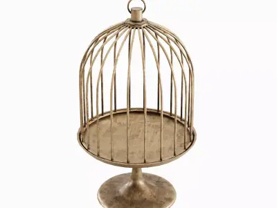Metal Birdcage 03 Low-poly 3D model