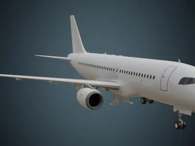 Airliner 1A Low-poly 3D model