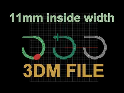 Earring Hoop Hermes Style Link Open Back 11mm inside  3D print model