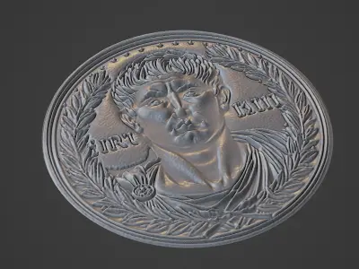 Julius Caesar Medallion 3D print model