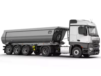 Mercedes Arocs Tipper Trailer 3D model