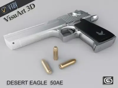 Pistol Desert Eagle 357 Magnum 3D model