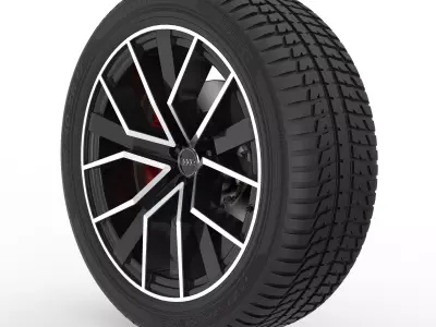 Wheel Low-poly 3D model by XP009