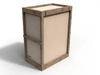 Wooden Crate 3D 3D model 13
