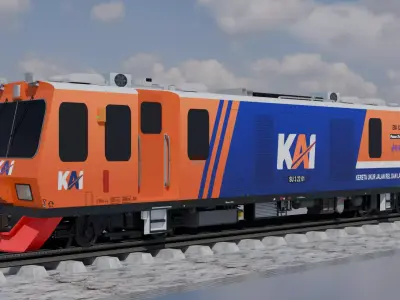 KUJRLAA EM120 Plasser And Theurer Low-poly 3D model