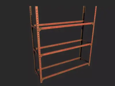 Wheel Rack Low-poly 3D model