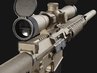 M110 SASS Low-poly 3D model purchase