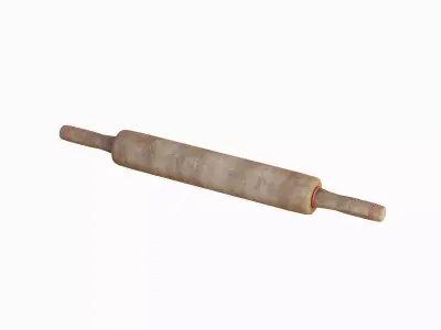 Wooden Rolling Pin 04 Low-poly 3D model