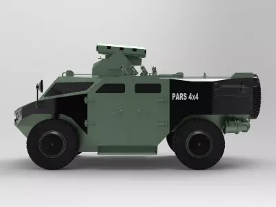 The PARS 4X4  Low-poly 3D model