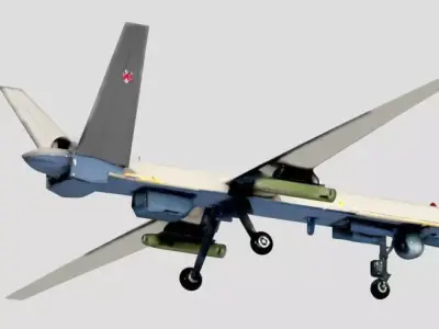 Military Predator Drone  Low-poly 3D model