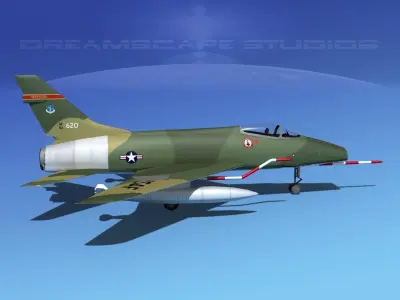 North American F-100E  Super Sabre MoNG 3D model