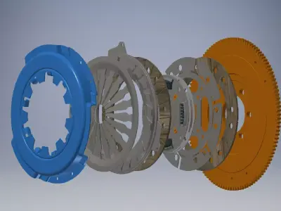 Car clutch 3D model 3D model