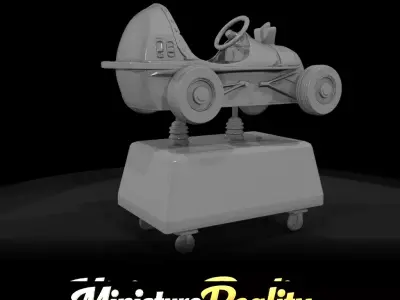 1-87 Coin Operated kiddie ride Print Ready STL 3D print model