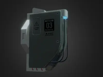 Sci-Fi Energy Station Free low-poly 3D model