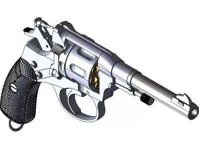 Nagant M-1895 Low-poly 3D model