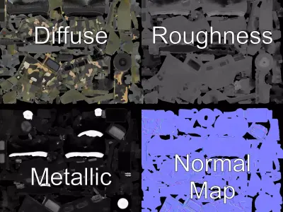 Camouflage Armored Vehicle model pack Low-poly 3D model from CGTrader - Low-poly