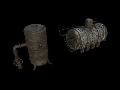 Industrial Props Pack 2 Low-poly 3D model