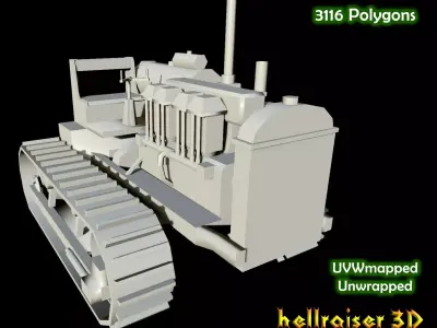 Industrial Heavy Vehicle Low-poly 3D model