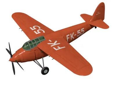 Koolhoven FK55 3D model purchase