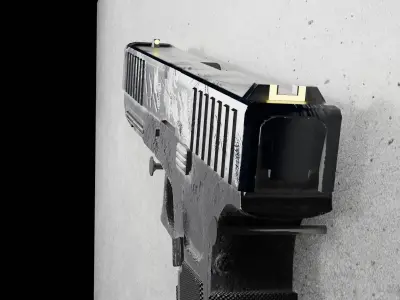 Glock 17 Police Bodykit Worn Low-poly 3D model