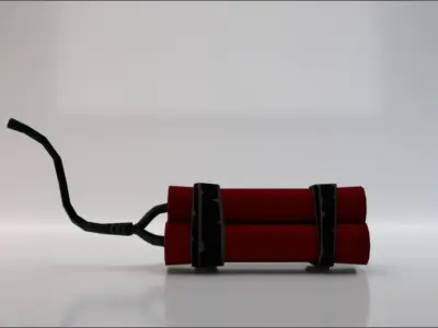 Dynamite Low-poly 3D model purchase