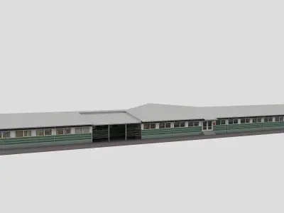 Realistic European City Block Building 24 Low-poly 3D model