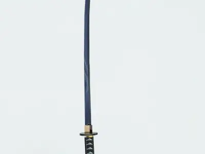 Katana japanese samurai sword Free 3D model