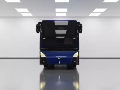Luxury Low Poly Coach Bus 3D Model 04 Low-poly 3D model