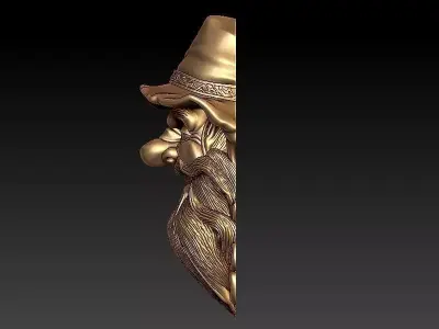 Fantasy Dwarf Head Bust 3D Print Model 3D print model