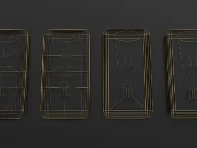 Gold bars 100gr 3D model