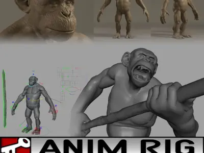 Ape Warrior 3D model