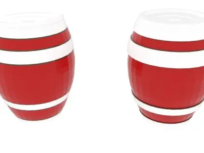  Rum Casket Low-poly 3D model