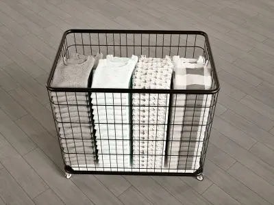 Industrial Goods Transport Trolley 3D model 3D model
