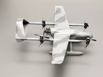 Military UAV - Armed Reconnaissance Drone Low-poly 3D model
