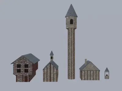 Village Buildings Collection  3D model